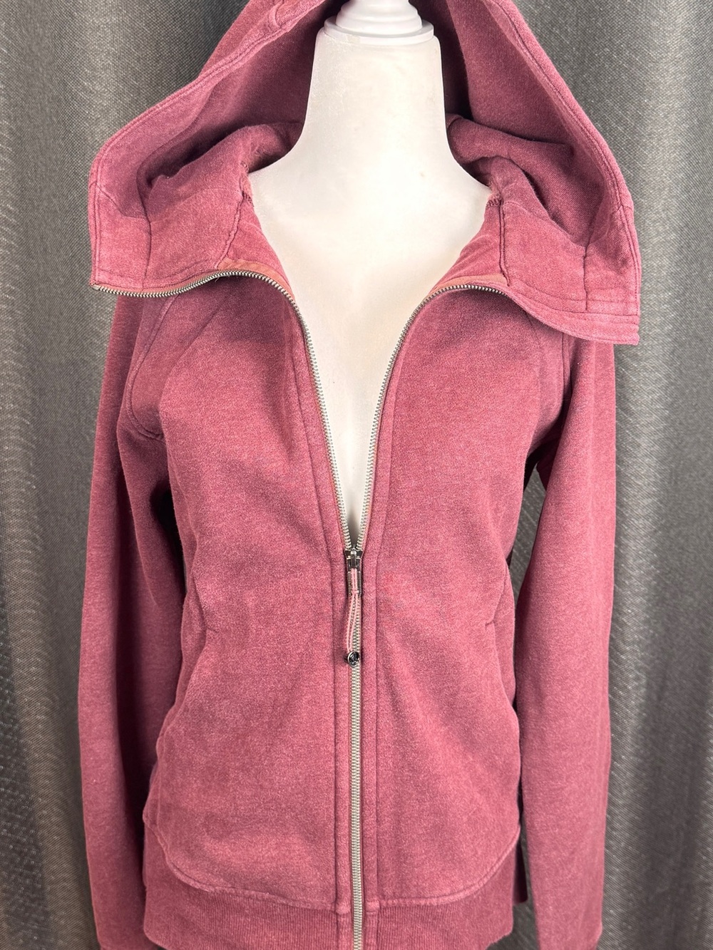 lululemon athletica maroon Zip-Up Hoodie with Hood